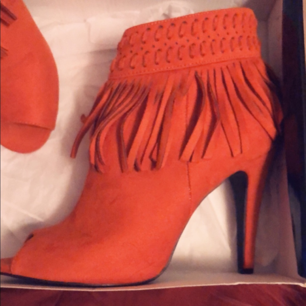 Orange booties